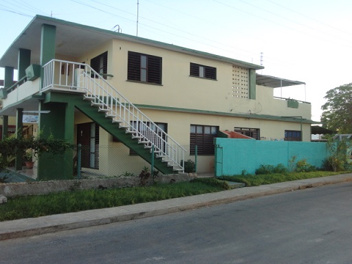 'House front' Casas particulares are an alternative to hotels in Cuba.